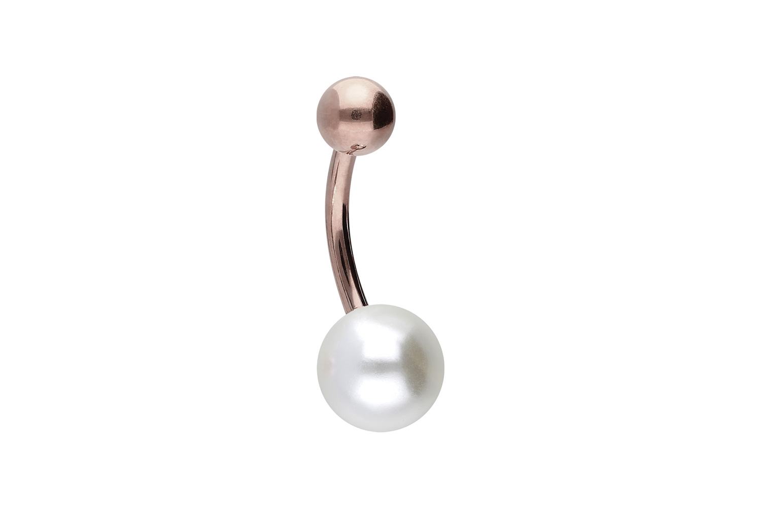 Chirurgenstahl Bananabell Piercing SYNTHETISCHE PERLE + CHIRURGENSTAHL-KUGEL